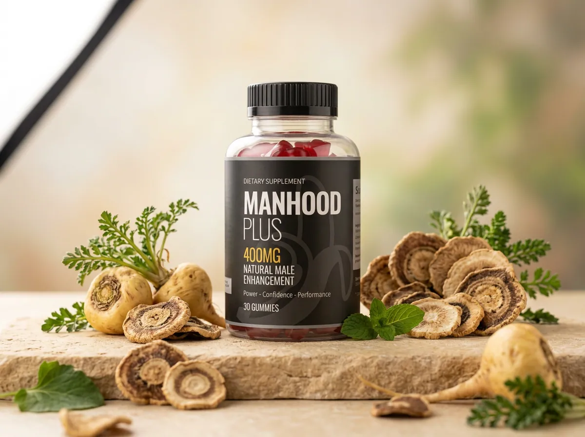 Racine de maca et ingrédients naturels de Manhood Plus Gummies