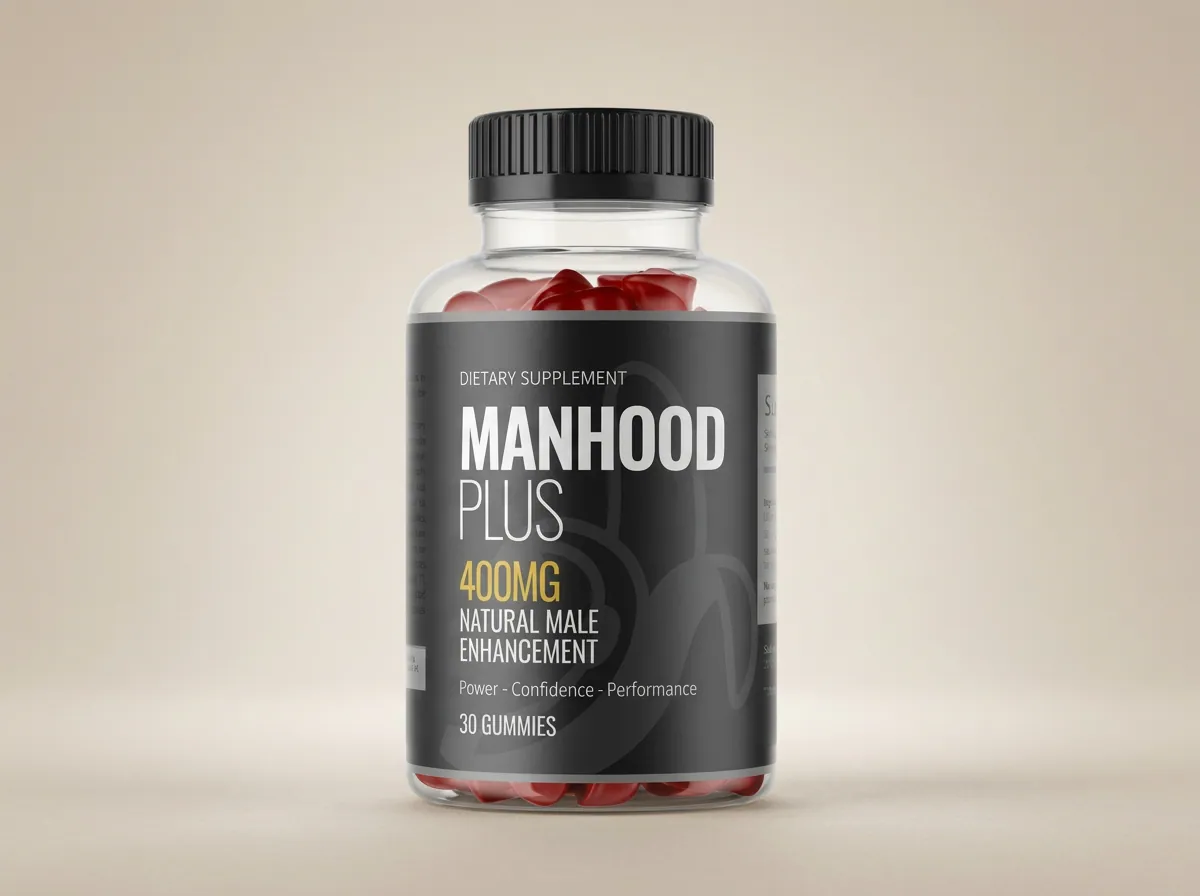 Présentation soignée du complément Manhood Plus Gummies